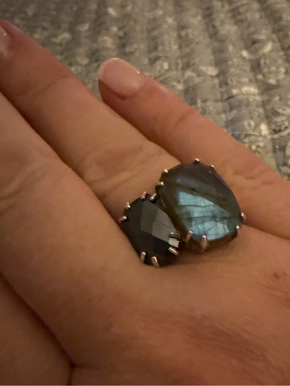 Silpada Double Labradorite Ring - Blue Flash